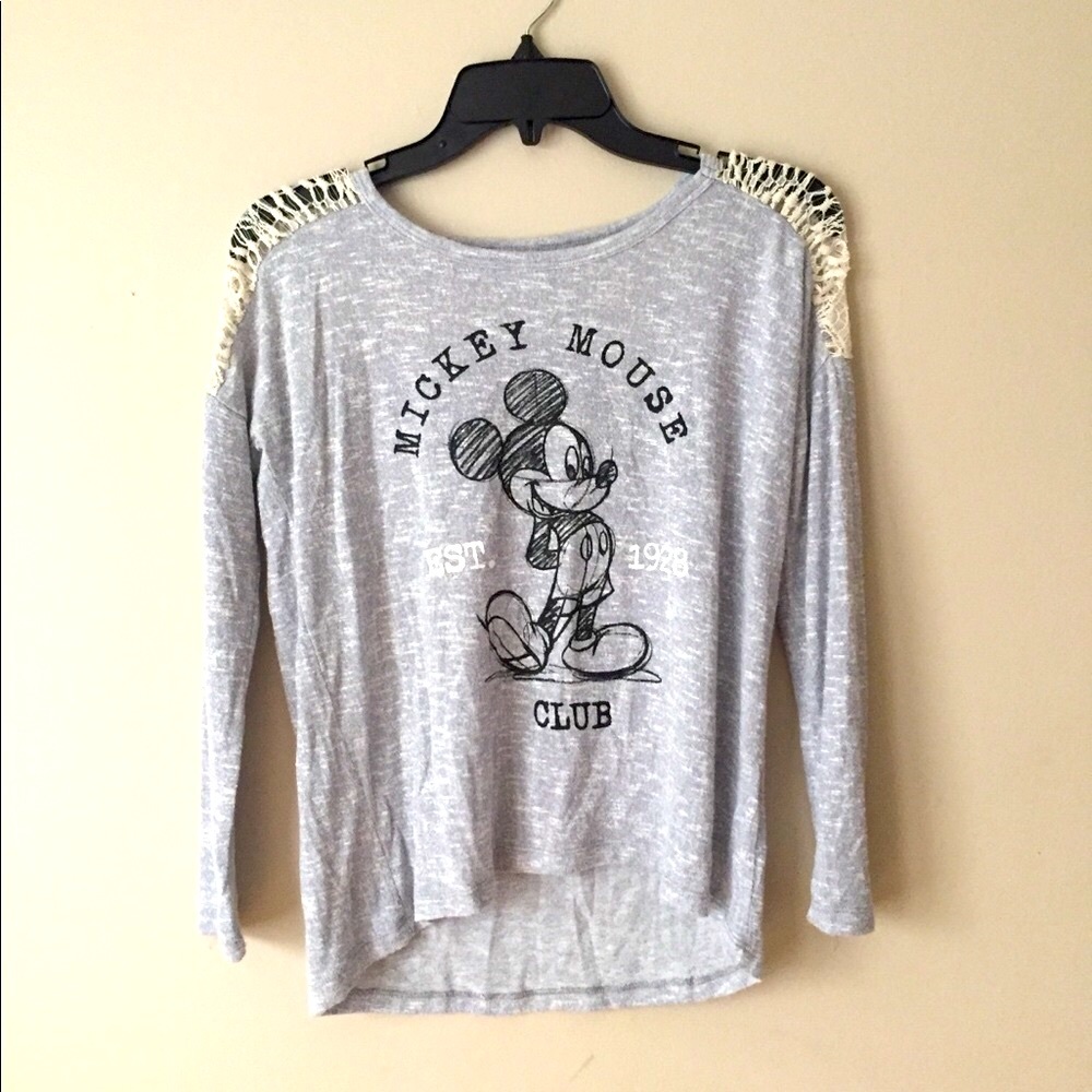 Disney Mickey Mouse Lace Shoulder Top